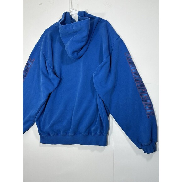 VTG Fox Racing Hoodie Men Large Blue Pullover Motocross Camo Logo Promo 90s Y2K - Picture 12 of 14